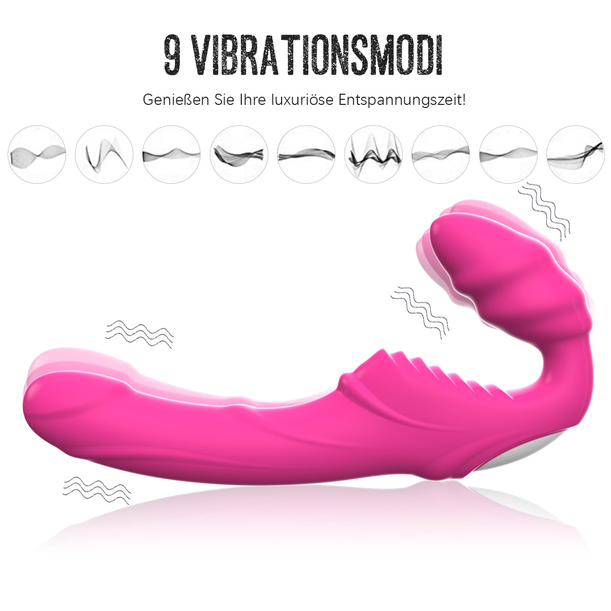 Vibromasseur clitoris et point G puissant avec vibrateur anal chauffant double moteur gode jouet sexuel jouet sexuel pour femmes couples 9 modes de vibration silencieux 
