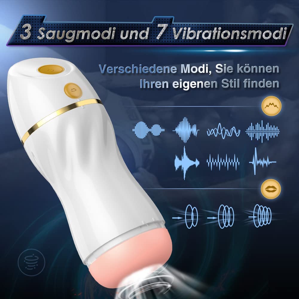 Elektrischer Masturbator Cup 3 Saugmodi 7 Vibrationsmodi Masturbation Penis Stimulator