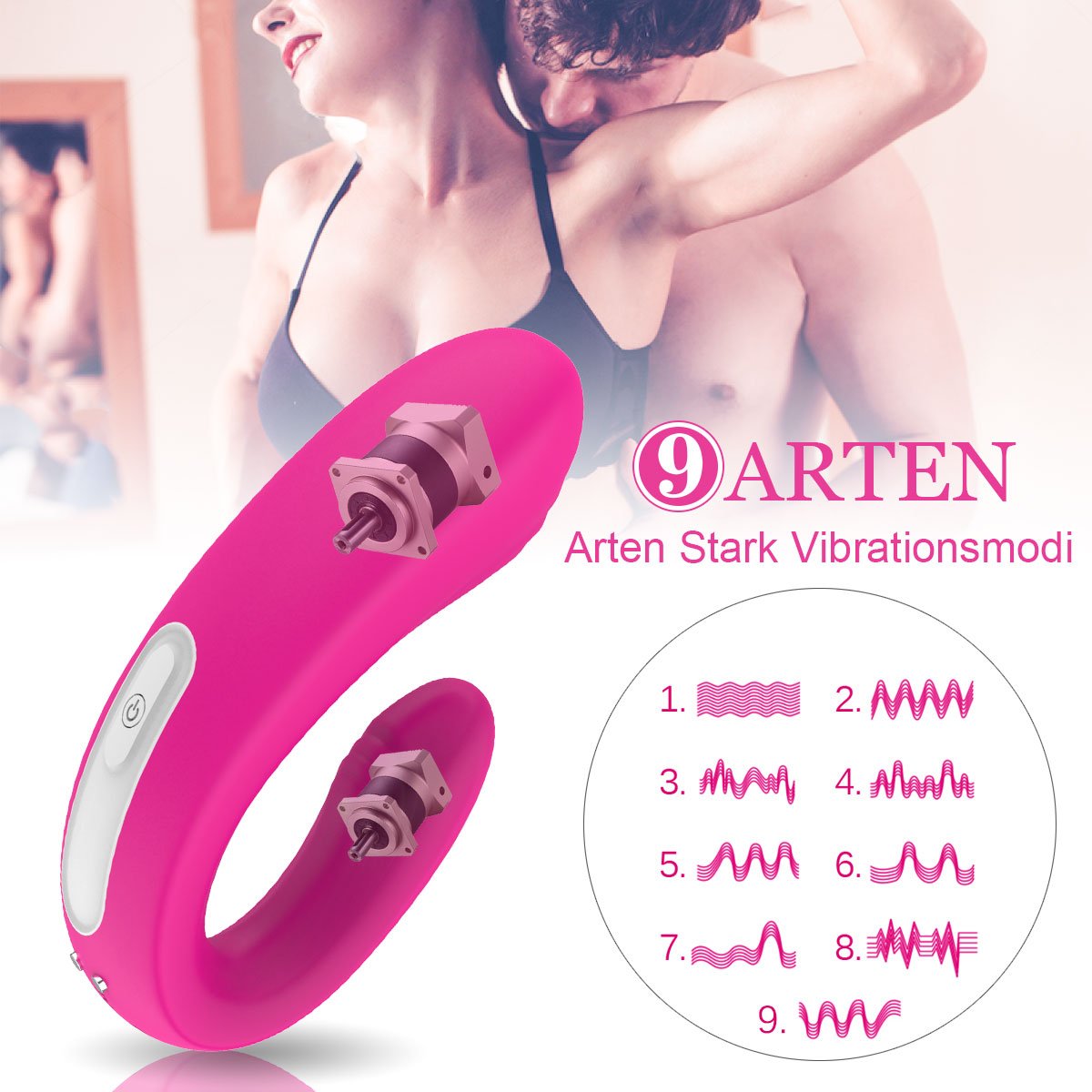 ADA | Vagina & Anus  Wearable Doppelvibrator（Rosa）
