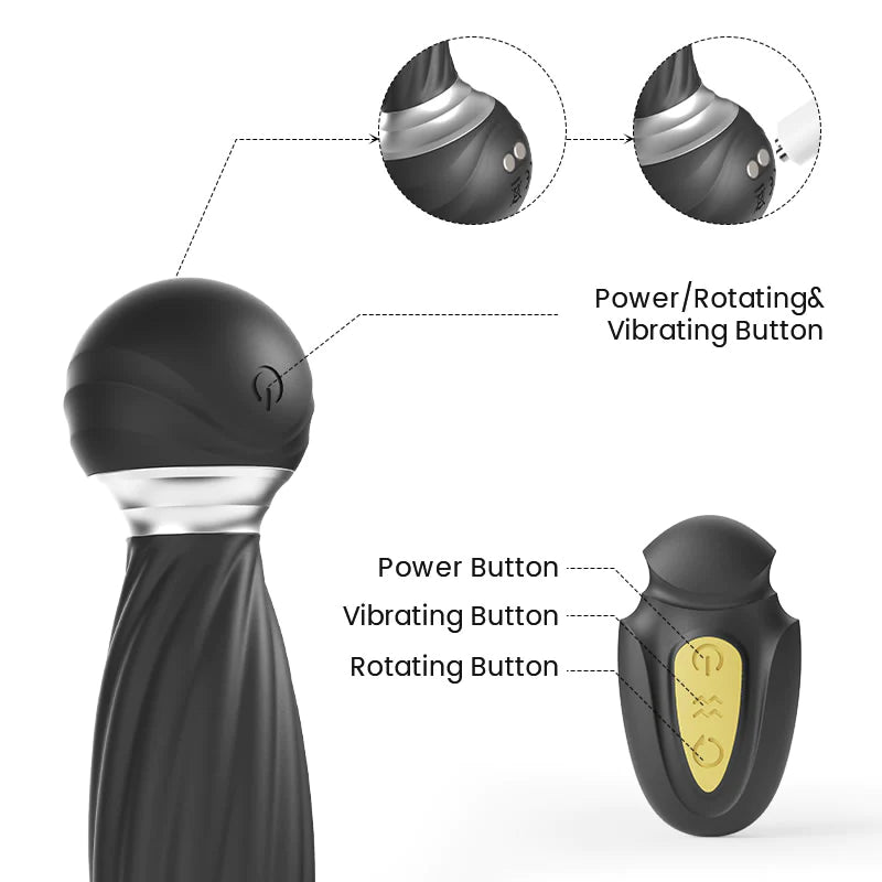 7 Vibration 7 Rotation Remote Prostata Anal  Plug DAISY