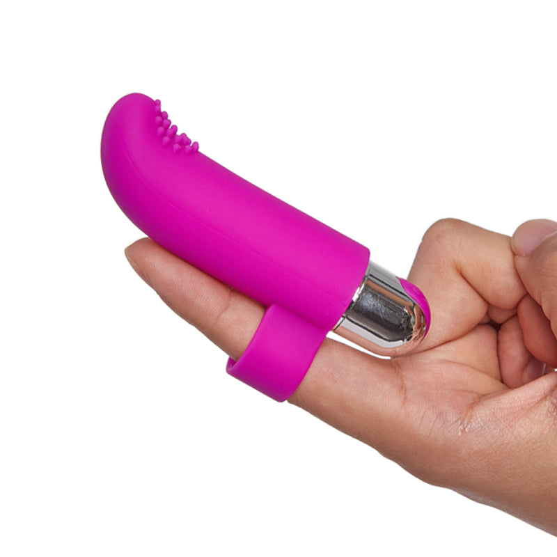 Vibromasseur doigt violet avec 10 vibrations 