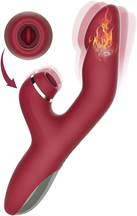 G-Punkt Klitoris Vibratoren mit Stoßfunktion Vibrator Dildo 10 Vibrationsmodi 5 Lecken Modi