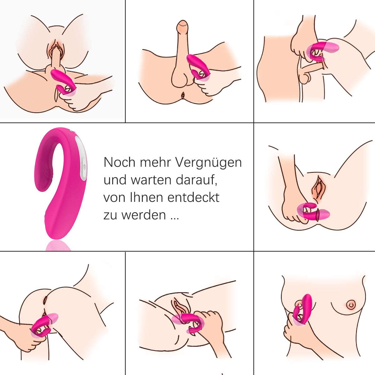 ADA | Vibromasseur double portable vagin et anus (rose)