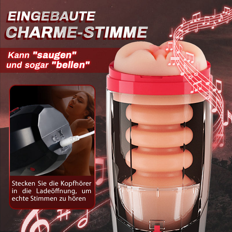 【HOT-SALE】CLIMBER Sucer Vibrating Thrusting Vocalization 4 IN 1 Cup Masturbator 