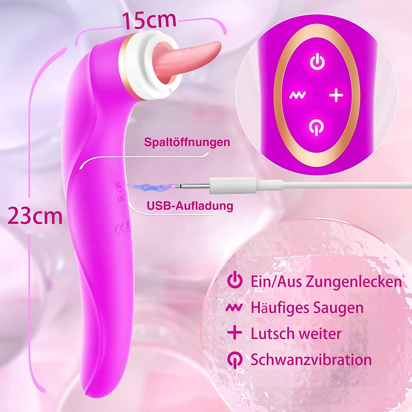 Klitoris Sauger Lecken Vibratoren Dildo,Sex Spielzeug für die frau