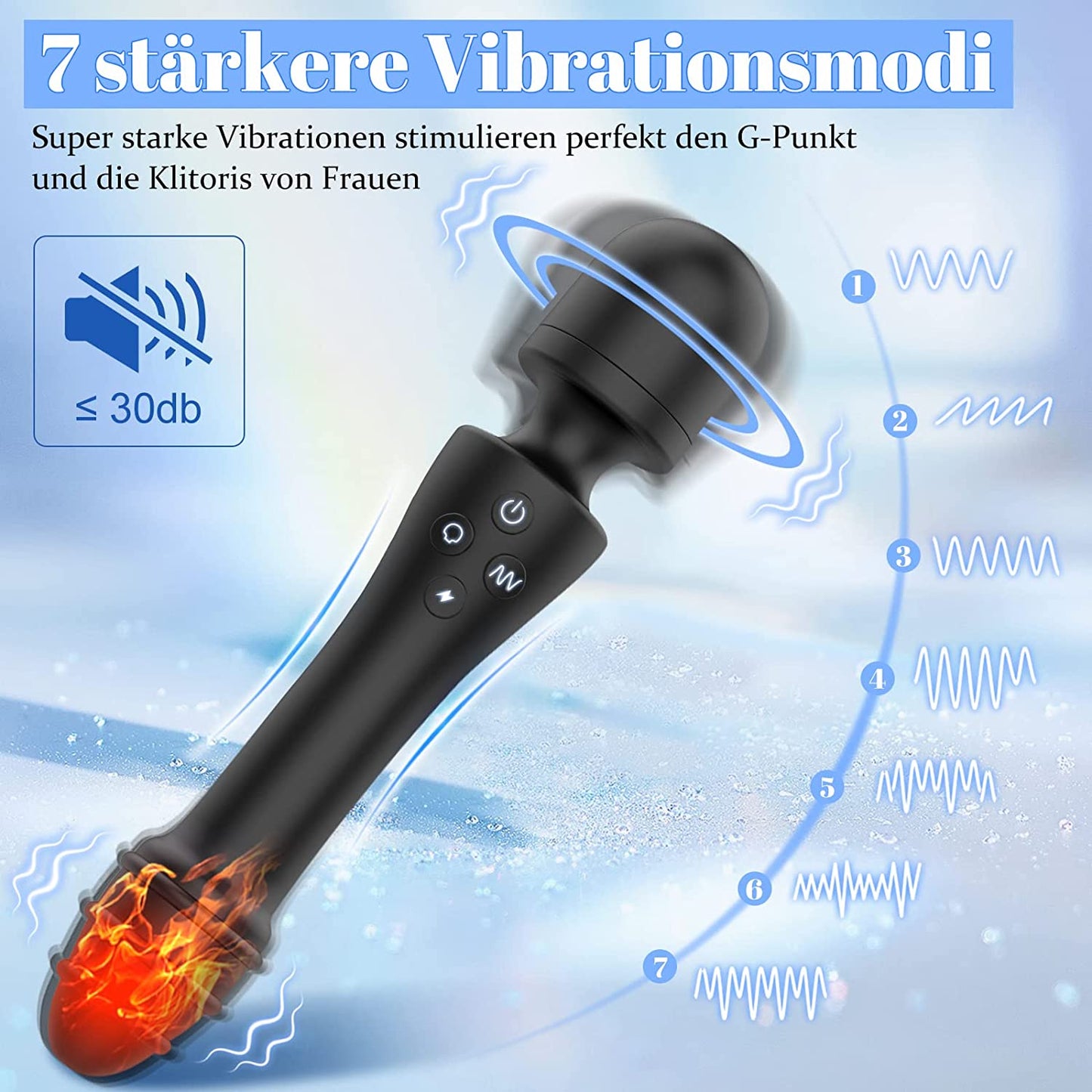 7 Modi und 107.6 ° F Heizung für Realistische Klitoris Stimulation Erotik Vibratoren