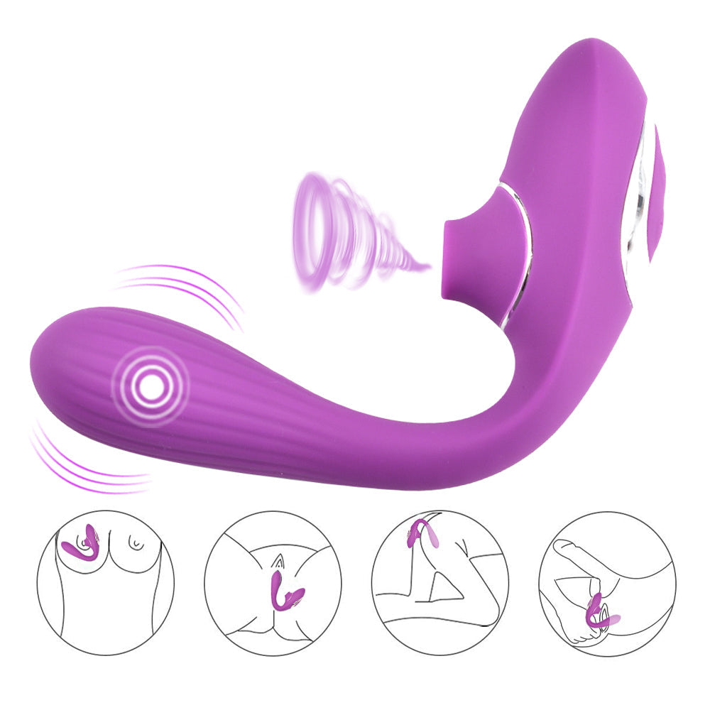 Klassische G-Punkt Vibratoren Lecken-Klitorisvibrator für Frauen Vagina-Stimulation 2 in 1 Frauen Silikondildos